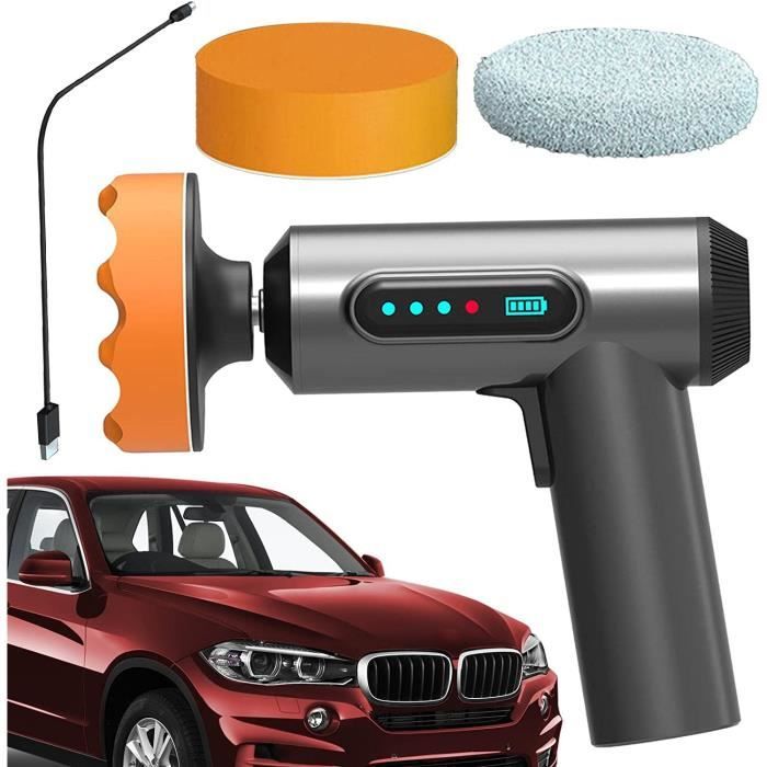 Polisseuse Tampon Voiture Sans Fil Batterie Lithium - Machine Polissage Portable Réparation Rayures - Idéal Entretien Auto