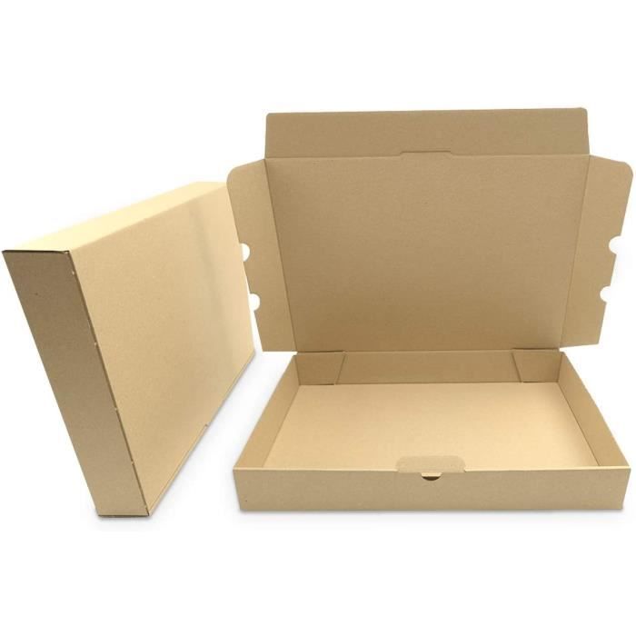 Verpacking Lot De 50 Cartons D'expédition DHL - 350 X 250 X 80 Mm - Marron (dimensions Intérieures 346 X 240 X 76 Mm) WP 45 DHL