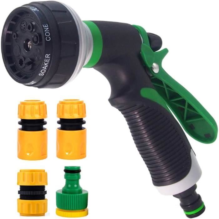 Douchette De Jardin, Pistolet De Jardin, 100% Métal Haute Pression, Pistolet D'arrosage De