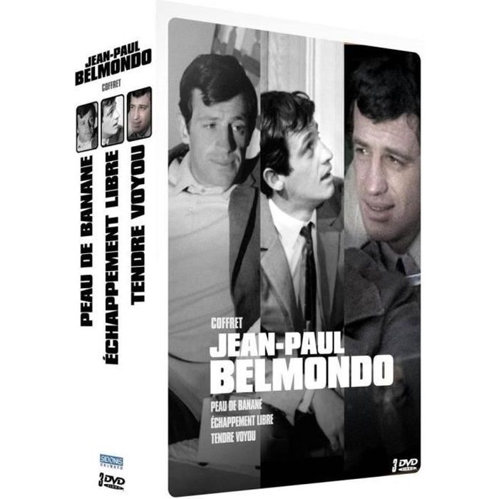DVD - Jean-Paul Belmondo - Coffret 3 films : Peau de banane + Échappement libre + Tendre voyou