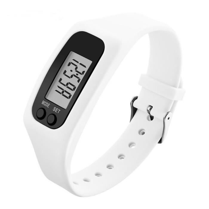 Compteur de pas précis de podomètre de montre de traqueur de forme physique  pour la marche et la course - Modèle: W - HSJBQA13172 - Cdiscount Téléphonie