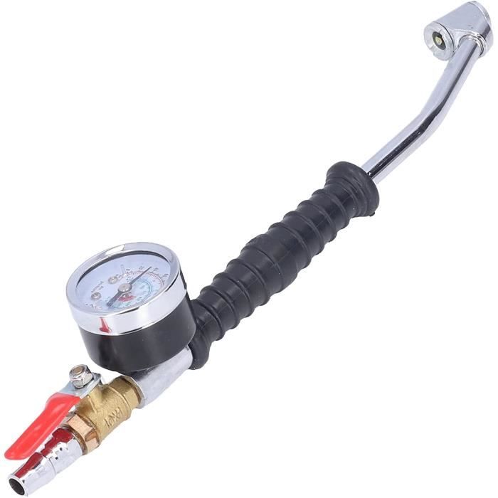 Mandrin Pneumatique Double Tête NPT - Pour Gonflage Pneus Voiture - Poussoir, Alliage Métal, Longueur 26,5 Cm - 10