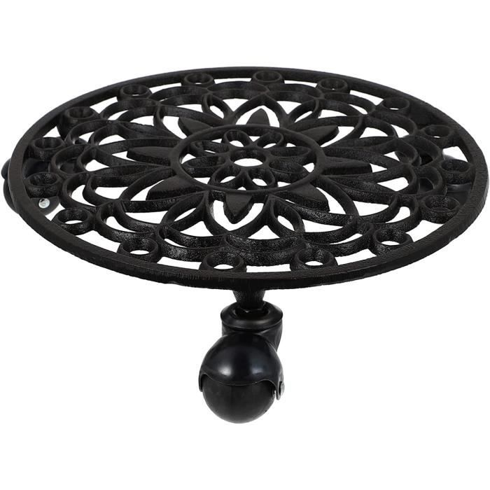 Support à Plantes Avec Roulettes - Plateau Carré 29x29cm - Mobile Et Protecteur Pour Sols