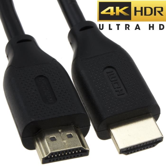 HDMI 2,0 Haute Vitesse câble Pour LED OLED QLED TV 4K HDR Plaqués Or 2 m Cdiscount TV