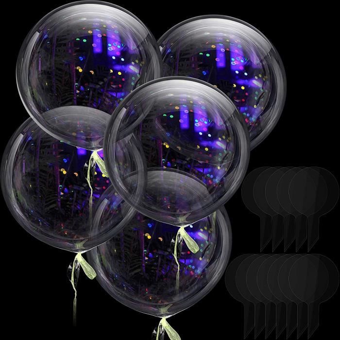 6 Pièces Ballons Bobo, 90Cm Ballon Bobo Géant Ballon Transparent A