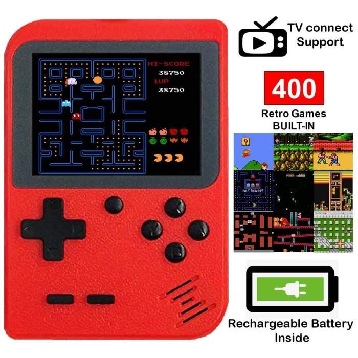 DigitCont Retro Mini Handheld Console, Construit avec 400 Jeux