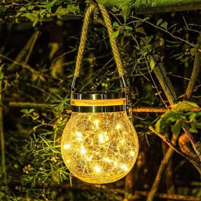 Lanterne D'Extérieur Vintage À Énergie Solaire Sans Fil Lampe De