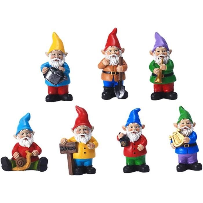 Nains De Jardin Nus Amusants - Statues Résine 12 Cm - Couple Homme (bleu) Et Femme (rouge) Avec Papillons - Cadeau Humour Jardin, Bureau - YiMOO - 12
