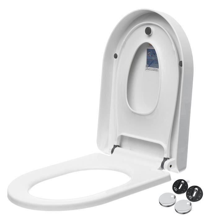 Abattant Wc Carré, Siège De Toilette Avec Fonction De Fermeture Douce,  Abattant De Toilette Avec Fixation Rapide Et Supérieur[u490] - Cdiscount  Bricolage