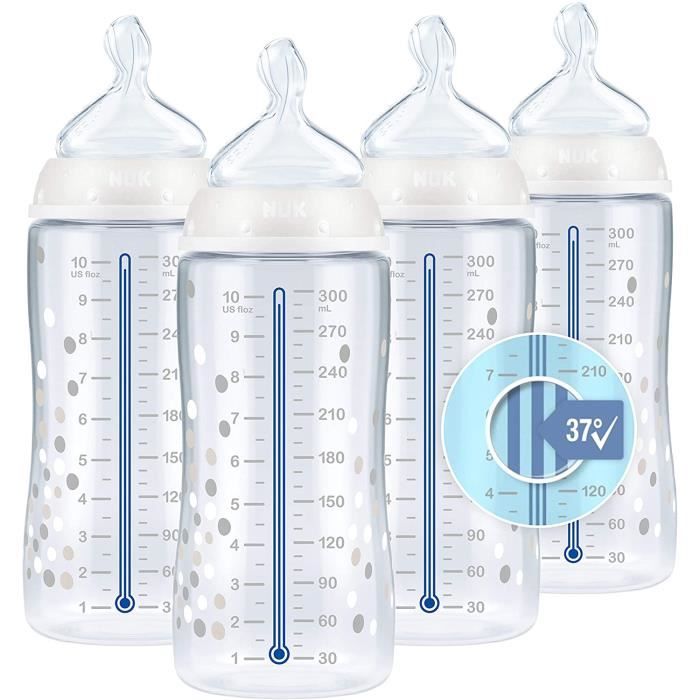 CHAUFFE BIBERON Nuk – Lot de 4 biberons First Choice+ pour bébé de 0-6  mois avec contrôle de la température et tétine en sili - Cdiscount  Puériculture & Eveil bébé