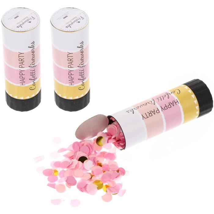 4 Canons à Confettis Poudre XiXiRan – Lanceurs Mariage Anniversaire Avec Farine De Maïs Colorée | Confettis Canon Biodégradables Pour Fêtes Joyeuses