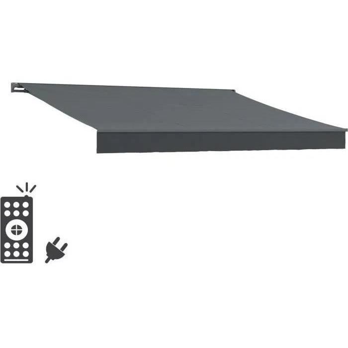 Store banne motorisé semi coffre 3,90 x 3m en aluminium, structure ...