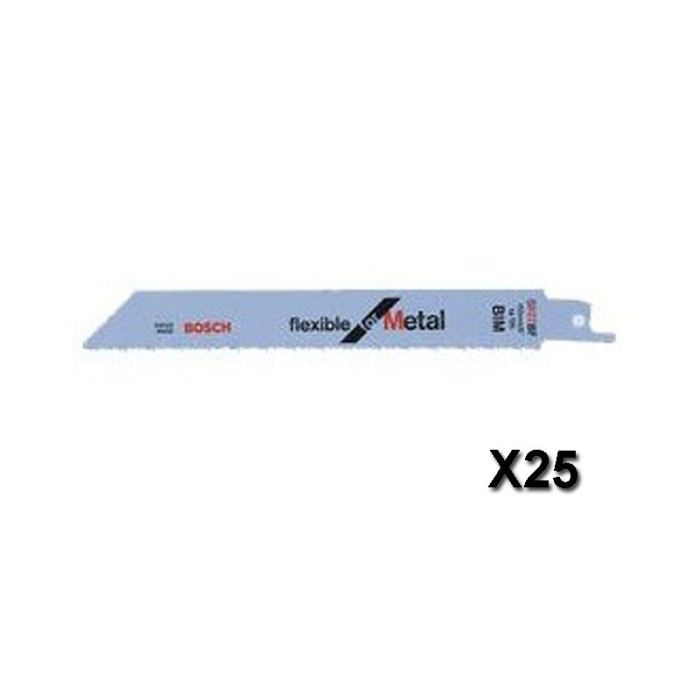 Bosch Lame de scie-sabre S 922 BF, Flexible for Metal, lot de 25 2608657550