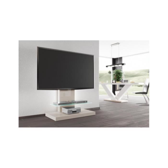 meuble tv design 100 cm x 55 cm x 134 cm - cappuccino