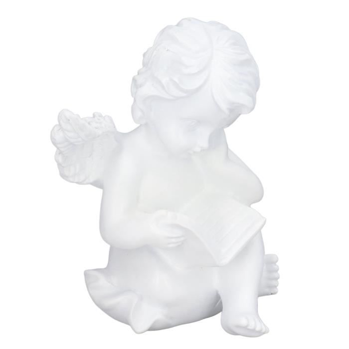 Statues D'Ange En Résine Dorée - Lot De 2 Chérubins Endormis - Décoration Intérieur/Extérieur - 10.2cm
