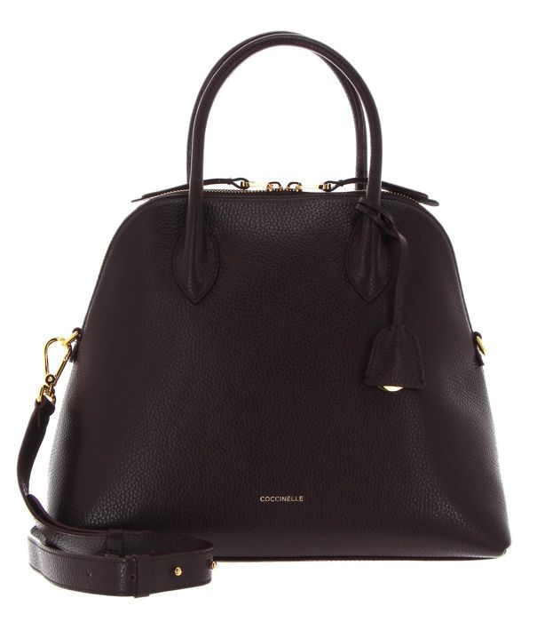 Sac à Main Coccinelle En Cuir Marron Clair Vintage - Porté épaule - Occasion Très Bon état