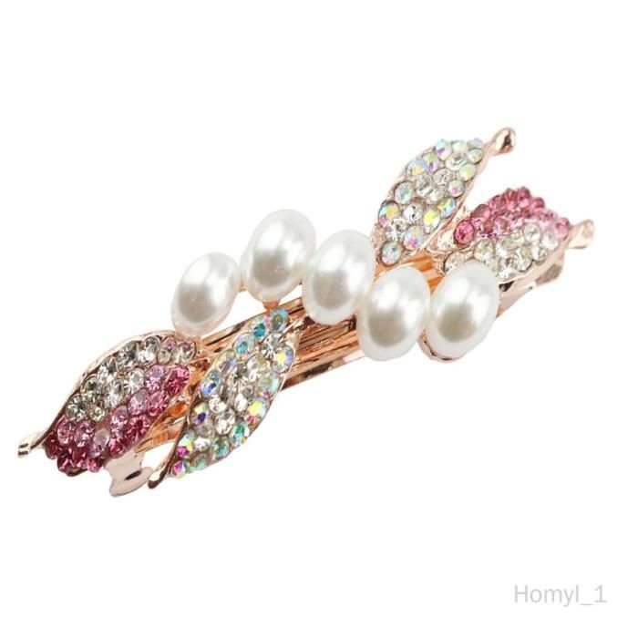 Pince à Cheveux Bohème Cristal Vert Barrette Pavée CZ Carré Émeraude - Accessoire Coiffure Femme Fille