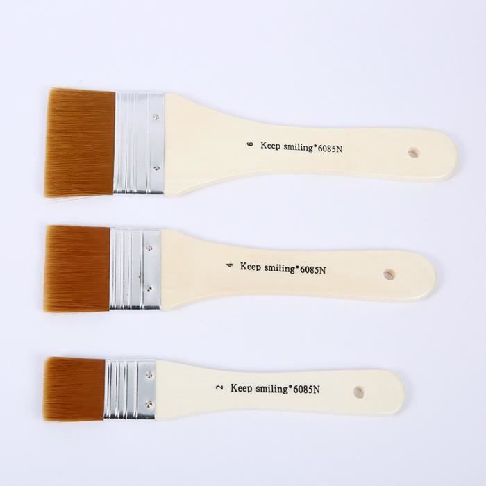 Fdit Pinceau aquarelle 12pcs Ensemble de Pinceaux Laine de Nylon Porte