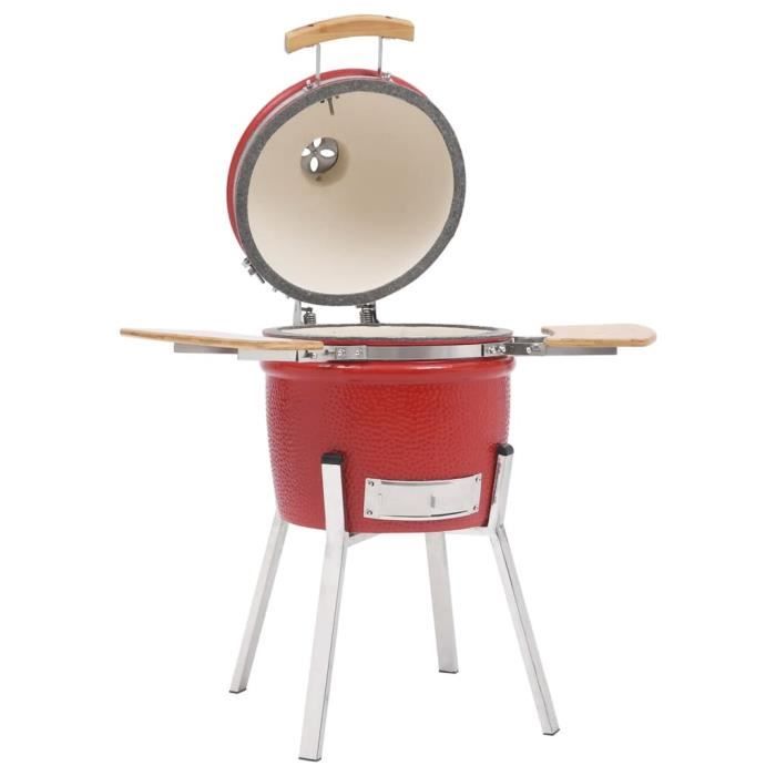 Kamado Barbecue à Fumoir Céramique 81 Cm - Jardin