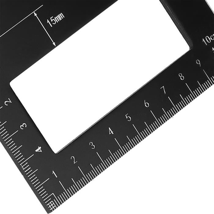 2 Règles T Carré Plastique 30cm + Mini Plaque Mesure - Double Face CM/Pouces | Pour Dessin, Bureau, Étude