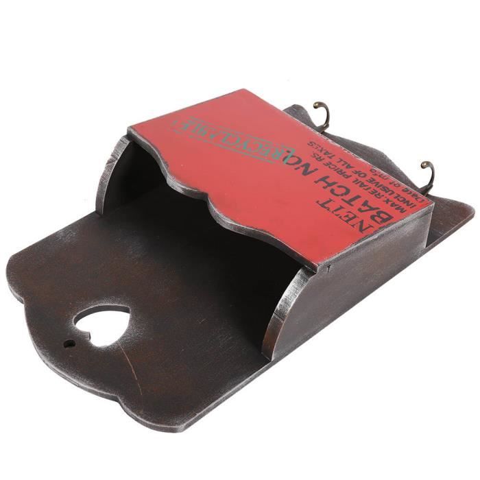 Dioche Porte-lettres Porte-clés en bois pour courrier, porte ...
