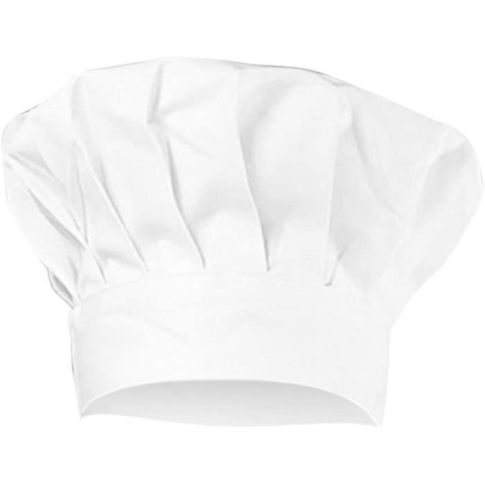 Fablcrew 1Pcs Chef Cuisinier Bonnet Chapeau de Cuisine Pâtissier Blanc pour  Enfants - Cdiscount Maison