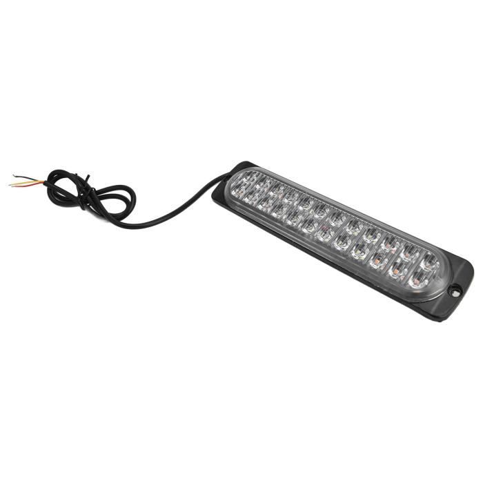 Lumière Stroboscopique 96 LED Ambre Super Lumineuse 12-24V, Barre D'urgence Clignotante Pour Véhicules