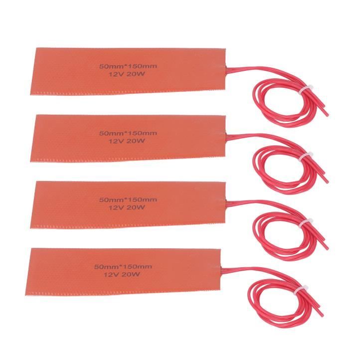 Eosnow Coussin chauffant en caoutchouc de Silicone, 4 pièces, 80x100mm