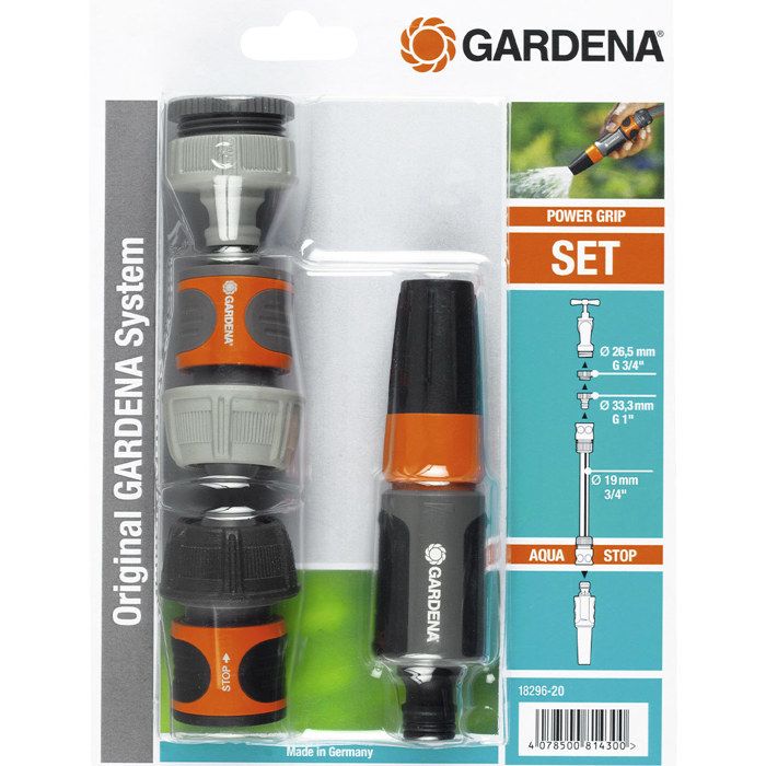 GARDENA Nécessaire de base 20/27 – Adapté tuyau Ø19mm – Compatibilité Original GARDENA System –Kit c