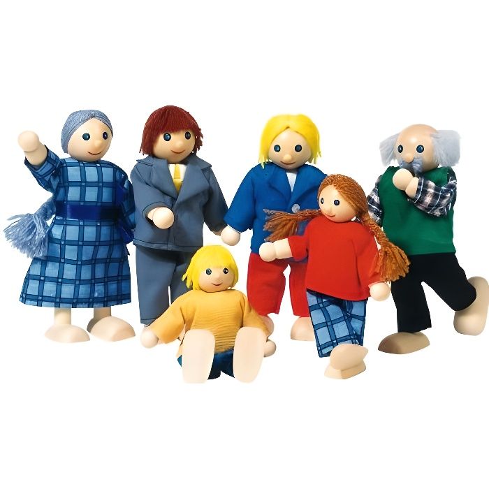 poupées chiffons famille citadine - goki - so218 - genre: fille - couleur: bleu - age: 3 ans
