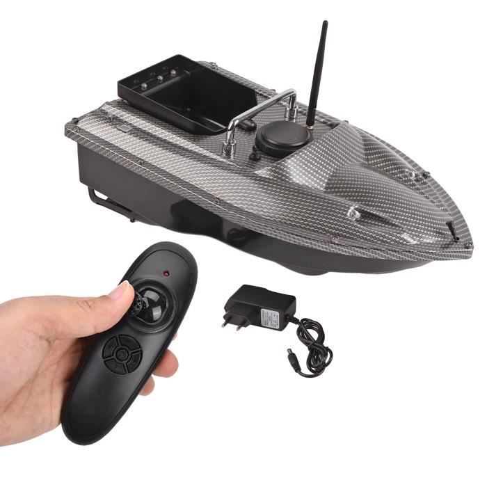 HENGGE Bateau De Pêche Télécommandé GPS – Autonomie 500m, Batterie 12000mAh, 3 Cages à Appât, LED