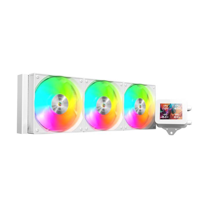 Refroidissement Liquide AIO – MARS GAMING – ML-VISION360 – Écran LCD 4:3 – 3 Ventilateurs ARGB – TDP 600W