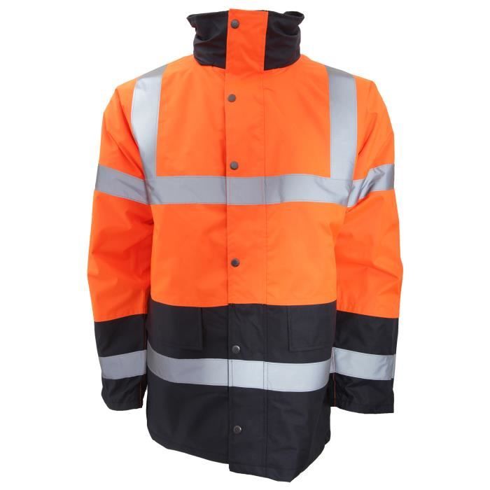 Portwest Veste imperm able haute visibilit Homme Orange bleu