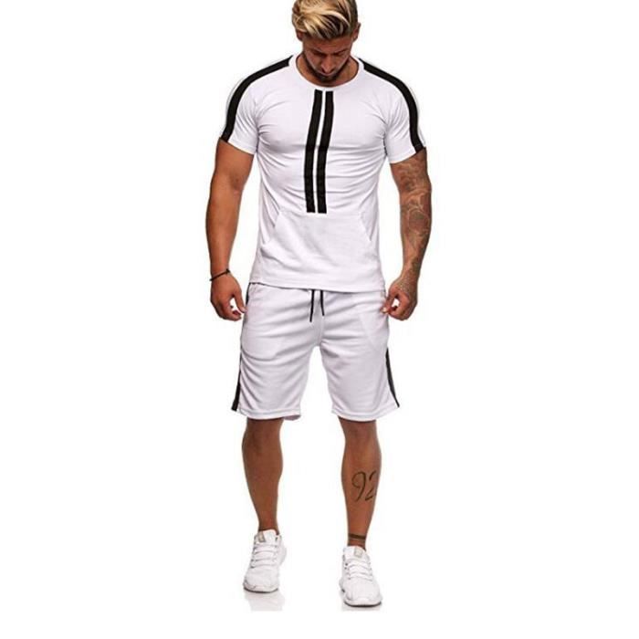Ensemble short tee shirt marque clearance