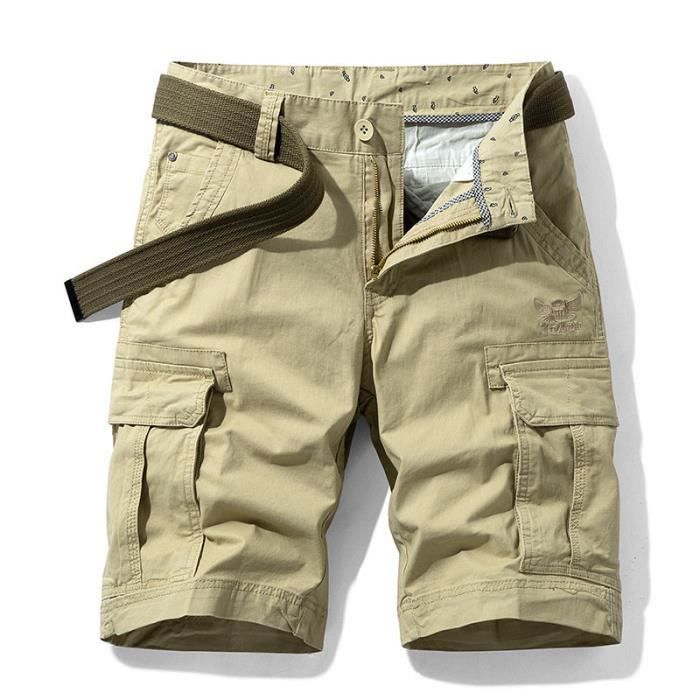DINOZAVR Keilor Short de Travail en Coton Elastique pour Homme avec Poches Cargo