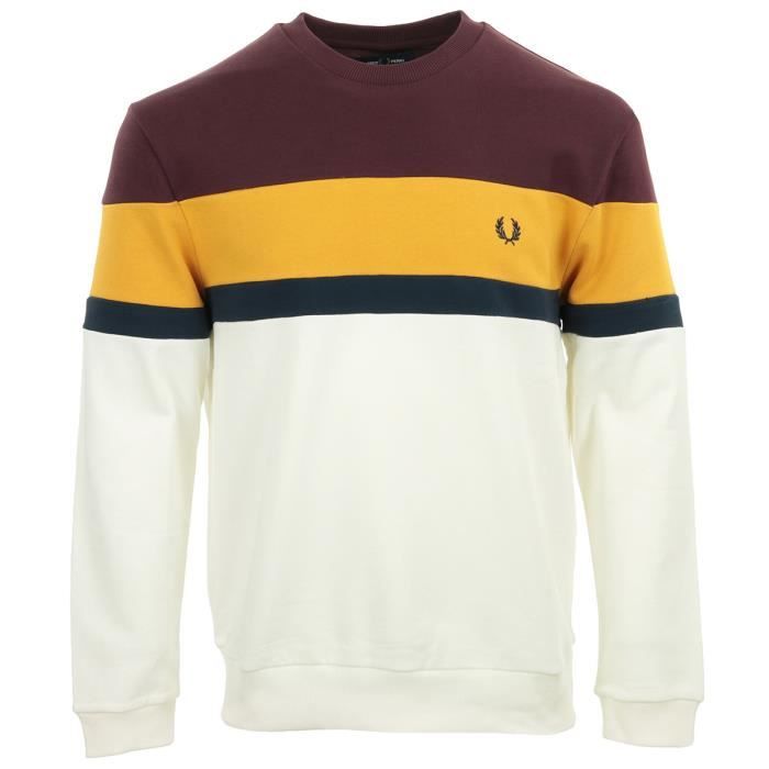Fred perry colour top block crew sweatshirt