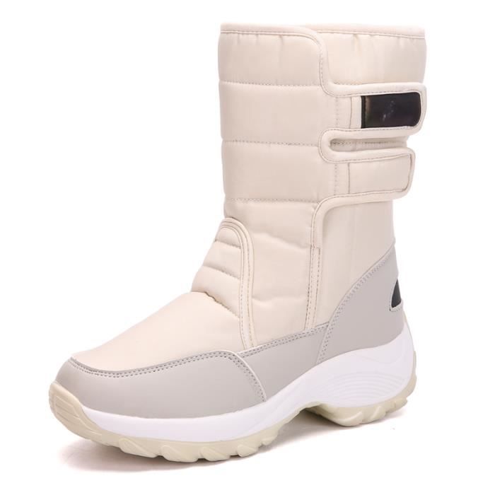 NY™ Bottes CLASSIC - Femme Hiver Coton Garder au chaud Antidérapant ...