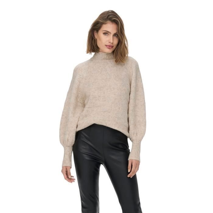 Pull femme Only Celina birch Tricot structuré Manches