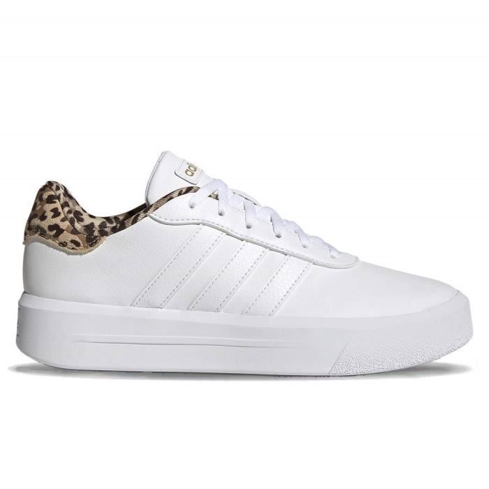 Adidas Chaussures Femme - Adidas - Court Platform W - Blanc - Synthétique - Talon Plat