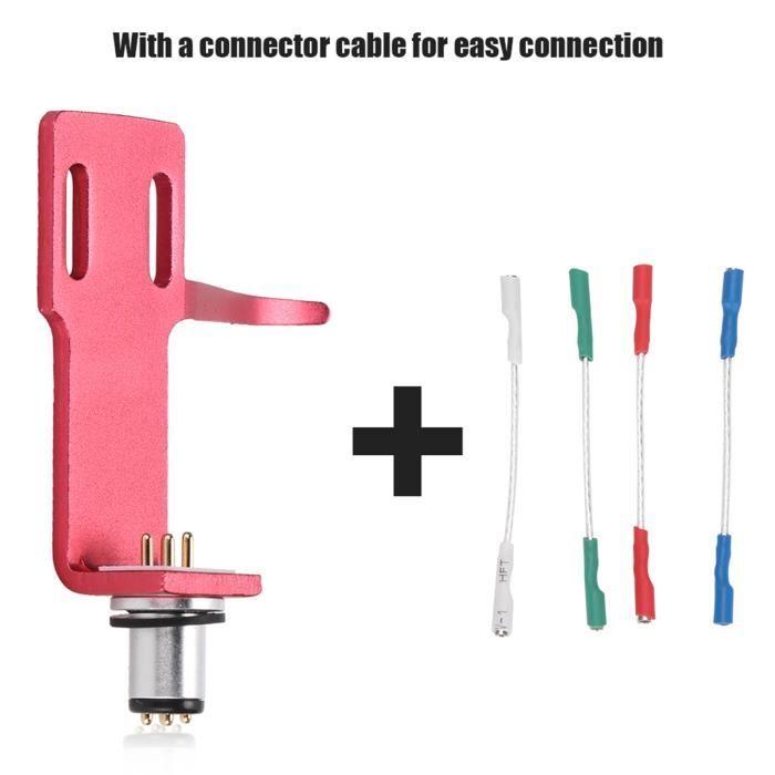 Lazmin Support de Phono, Tourne-Disque Platine de Lecteur de phonographe Kit de Tourne-Disque pour Cartouche Phono Haut de Gamme(Argent