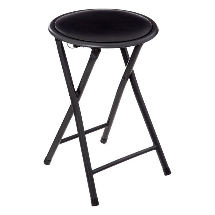Tabouret Pliant Basic 44cm Noir Tabouret Pliant Basic 44cm Noir