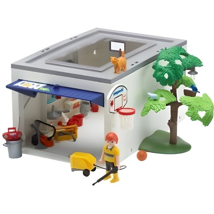 PLAYMOBIL - Garage de la maison - Modèle: Garage de la maison - Gamme:  Playmobil City Life - Accessoires inclus - Cdiscount Jeux - Jouets