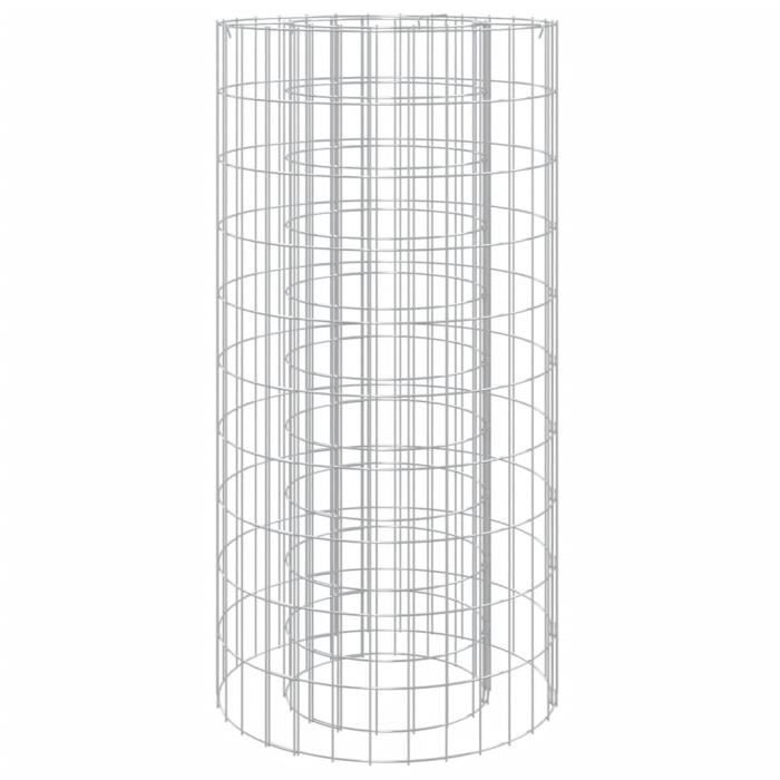 Foyer Gabion Rond 100 Cm – Cheminée Extérieure Fer Galvanisé, Design Moderne Pour Jardin & Terrasse
