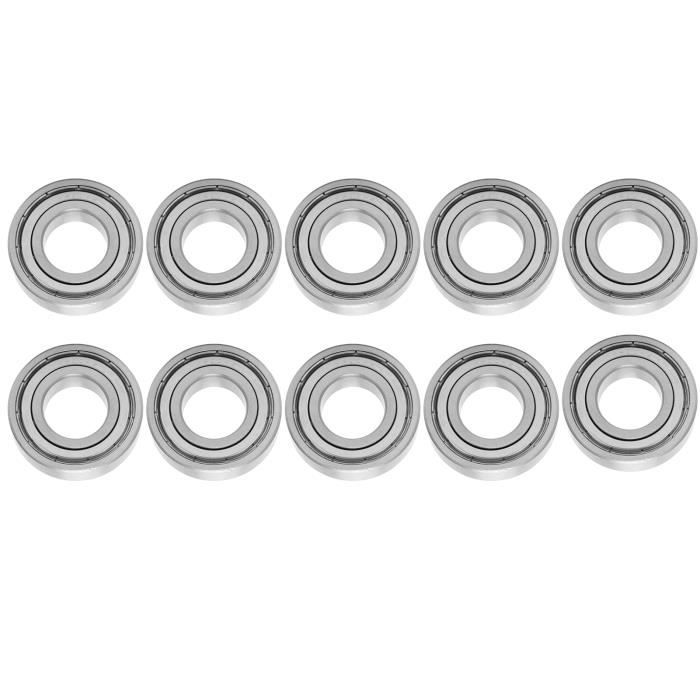Lot De 10 Roulements à Billes 626ZZ - 6x19x6mm, Acier Au Carbone, Blindés Métal, Usage Multiple