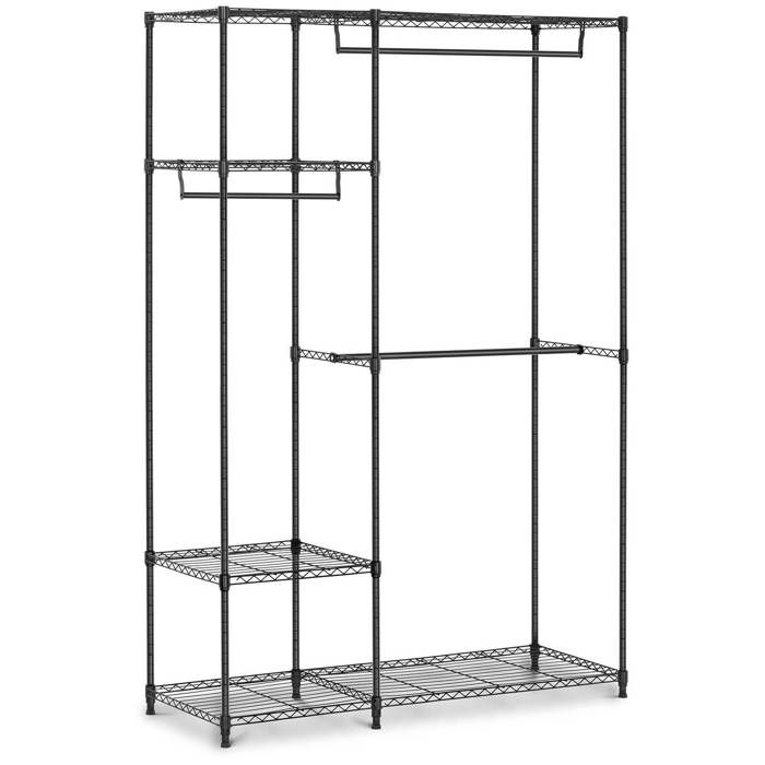 Portant Vetement Etagere Metallique Royal Catering Rcmr 1800p19h 120x45x1795cm Capacite 270 Kg 4 Tablettes 3 Tringles Achat Vente Meuble Etagere Portant Vetement Rcmr 1800p19h Cdiscount