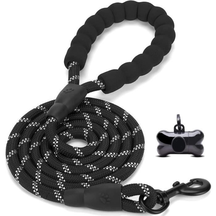 Laisse pour chien corde - Noir