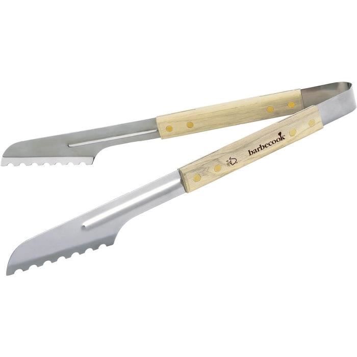 Pince à Barbecue Premium En Acier Inoxydable Argent - Ustensile De Qualité Professionnelle