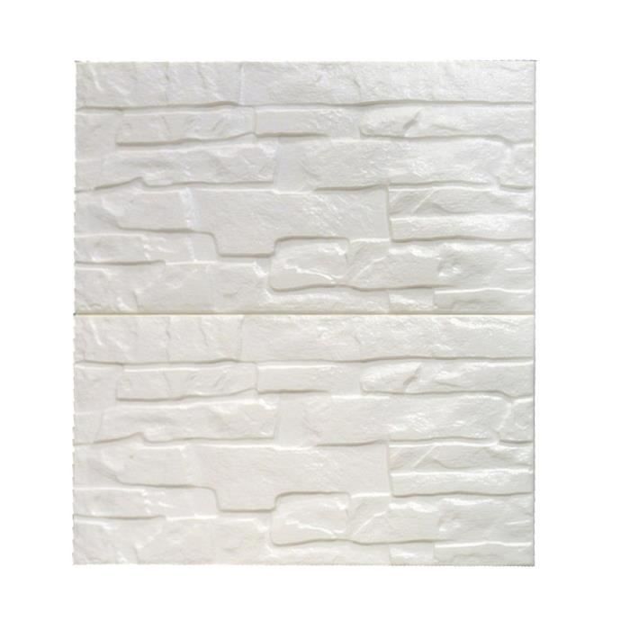 Autocollant Papier Carrelage Blanc Sticker Mural En Brique 3d 60