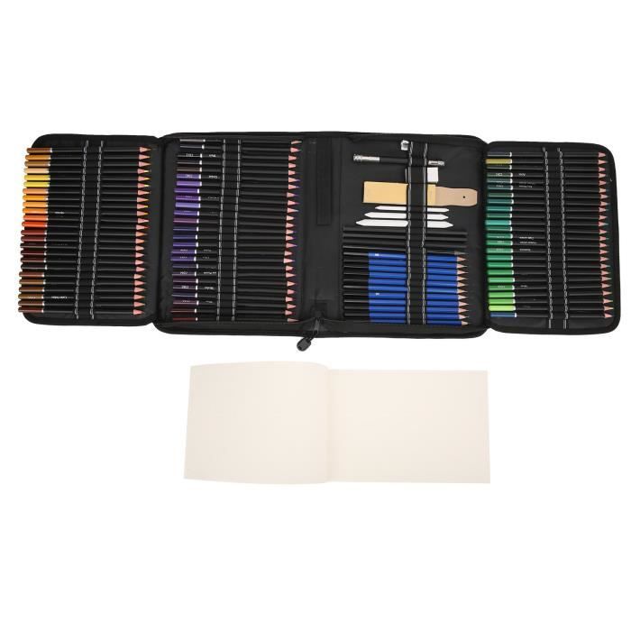 48 Crayons De Couleur Black Widow - Pigments Intenses Et Mélangeables - Mine Résistante - Cadeau Parfait Adultes