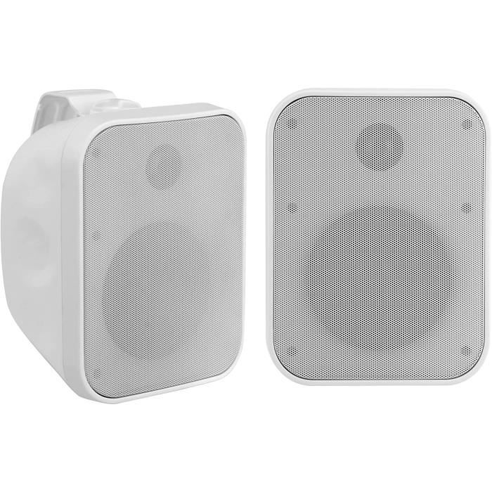 Pronomic OLS-5 BK DJ PA Outdoor-luidspreker voor tuin, terras, restaurant (80 Watt, beschermingsklasse IP56, 8 Ohm, 5,25 woofer) zwart